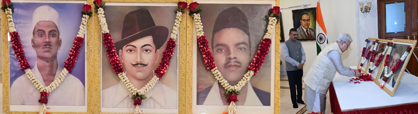 23.03.2023: शहीद दिनानिमित्त राज्यपालांचे भगत सिंह, राजगुरु व सुखदेव यांना अभिवादन