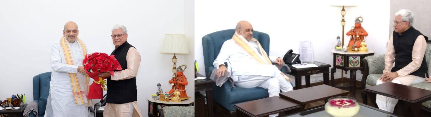 Governor Jishnu Dev Varma calls on Home Minister Amit Shah