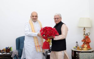 Governor Jishnu Dev Varma calls on Home Minister Amit Shah