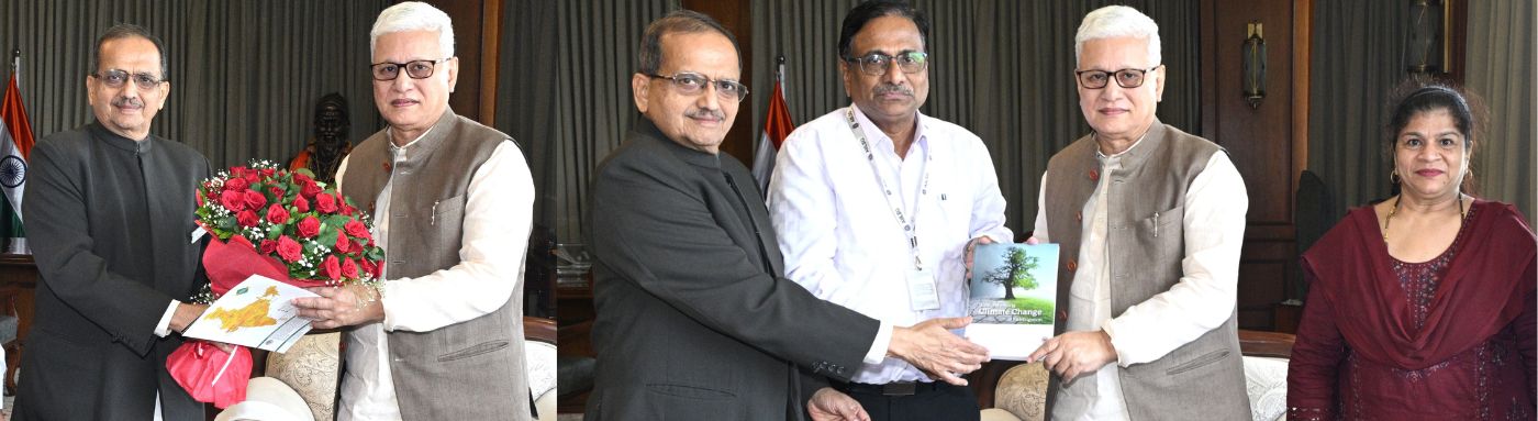 12.05.20226: अखिल भारतीय स्थानिक स्वराज्य संस्थेचे महासंचालक जयराज फाटक यांनी आज राज्यपाल जिष्णु देव वर्मा यांची लोकभवन, मुंबई येथे सदिच्छा भेट घेतली. प्रादेशिक नागरी व पर्यावरणीय अध्ययन केंद्राचे (RCUES) संचालक डॉ. अजित साळवी तसेच प्रादेशिक नागरी व पर्यावरणीय अध्ययन केंद्राचे (RCUES) वरिष्ठ संशोधन अधिकारी यावेळी उपस्थित होते.