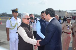 21.05.2026:    President of the Republic of Cyprus Nikos Christodoulides who was in Mumbai for a Business Summit, left from Mumbai this afternoon. The President was seen off by Maharashtra Governor Jishnu Dev Varma, Chief Minister Devendra Fadnavis, Protocol Minister  Jaykumar Rawal and others at the Chhatrapati Shivaji Maharaj International Airport, Mumbai.
