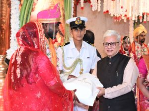 22.05.2026 : Maharashtra Governor Jishnu Dev Varma attended a mass wedding ceremony and blessed the newly married couples in Mumbai. The mass wedding ceremony was organized by Kamla Trust. Trustee of the Kamla Trust Nidarshana Gowani and Ramesh Gowani and Member of Parliament Manoj Tiwari were present.
