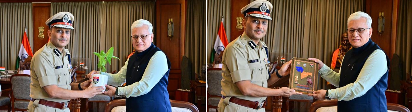 25.05.2026:  केंद्रीय राखीव पोलीस दलाच्या पश्चिम विभागाचे महानिरीक्षक विरेंद्र अग्रवाल यांनी राज्यपाल जिष्णु देव वर्मा यांची लोकभवन, मुंबई येथे सदिच्छा भेट घेतली