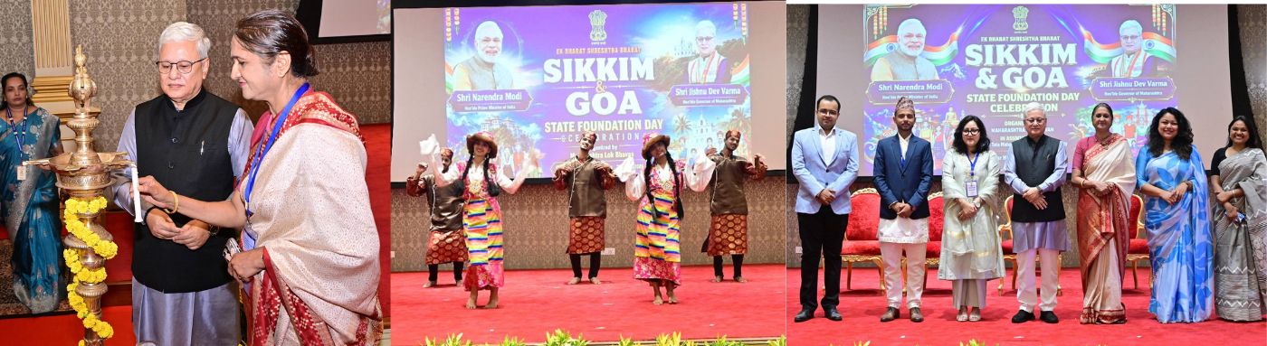 Governor attends state Foundation Days of Sikkim and Goa at Lok Bhavan, Mumbai