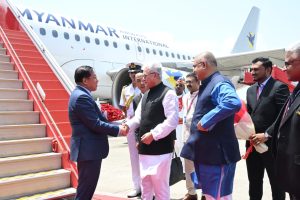02.06.2026: Maharashtra Governor Jishnu Dev Varma welcomed the President of the Republic of the Union of Myanmar U Min Aung Hlaing  upon his arrival in Mumbai at the Chhatrapati Shivaji Maharaj International Airport. Minister of Protocol Jaykumar Raval and senior government officials were present. The Governor will be hosting a reception in honour of the visiting President at Maharashtra Lok Bhavan in the evening.