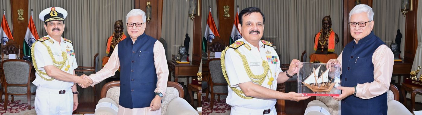 Vice Admiral Sanjay Vatsayan meets Governor