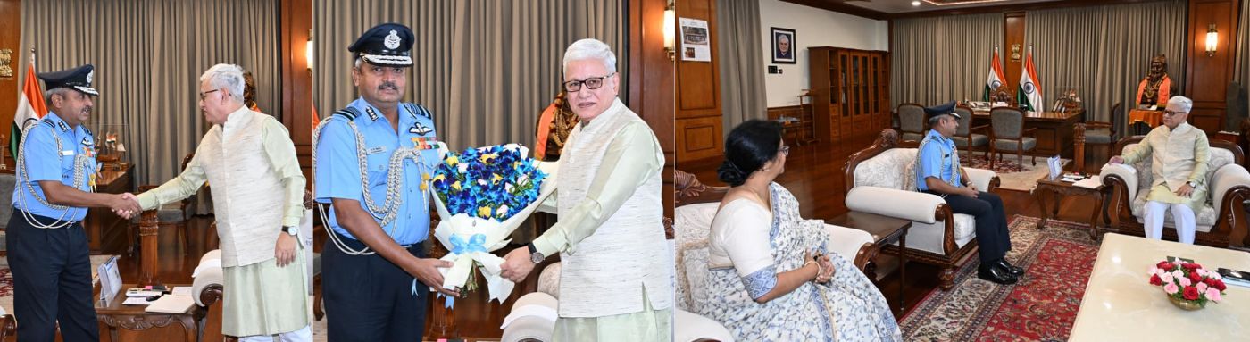 Air Marshal PV Shivanand meets Governor