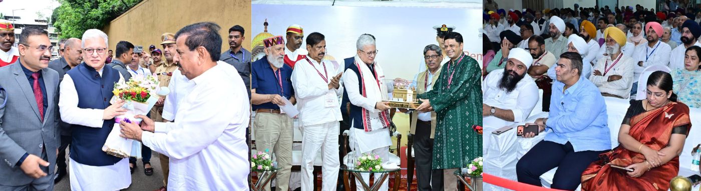 08.08.2026:  Maharashtra Governor Jishnu Dev Varma today inaugurated a one-day National Seminar on ‘The Legacy of Sri Guru Tegh Bahadur Ji’, organised to commemorate the 350th martyrdom of Sri Guru Tegh Bahadur at the Punjab Heritage Bhavan in CBD Belapur, Navi Mumbai. The seminar was jointly organised by the Ministry of Culture, Government of India, Sahitya Akademi, New Delhi, and the Punjabi Cultural and Welfare Association, Navi Mumbai. A video message from Union Minister for Culture and Tourism Gajendra Singh Shekhawat was also screened on the occasion. Minister of Forest Ganesh Naik, MLA Mandatai Mhatre, Navi Mumbai Mayor Sujata Patil, President of the Sahitya Akademi Madhav Kaushik, Vice-President Kumud Sharma, Chairman of the Haryana Sahitya and Sanskriti Akademi Kuldeep Chandra Agnihotri, Sahitya Akademi Secretary Varun Gulati, Administrator of Takht Sri Hazur Sahib Vijay Satbir Singh, Secretary to the Governor Dr Prashant Narnaware and a large number of litterateurs, scholars and distinguished members of the Sikh community were present.