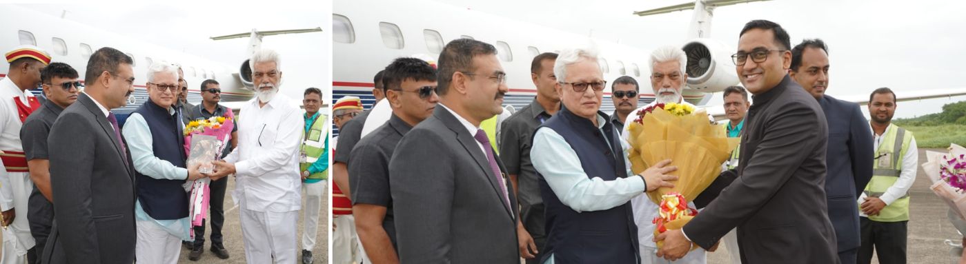10.08.2026 : महाराष्ट्राचे राज्यपाल जिष्णु देव वर्मा यांचे एक दिवसाच्या दौऱ्यासाठी नाशिक येथील ओझर विमानतळावर आगमन झाले. यावेळी शालेय शिक्षण मंत्री दादाजी भुसे तसेच विभागीय आयुक्त डॉ. प्रवीण गेडाम यांनी राज्यपालांचे स्वागत केले.