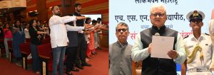 Governor administers an Nasha Mukti pledge to the students of HSNC University