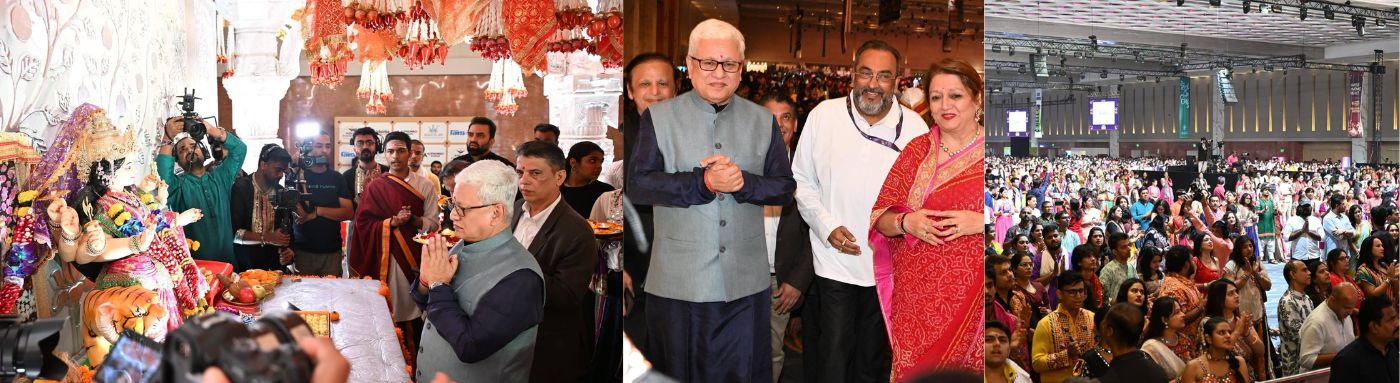 18.10.2026: राज्यपाल जिष्णु देव वर्मा यांनी जिओ वर्ल्ड कन्व्हेन्शन सेंटर येथील जॅस्मिन हॉलमध्ये आयोजित फाल्गुनी पाठक यांच्या ‘नवरात्रोत्सव २०२६’ कार्यक्रमालाही भेट दिली. या कार्यक्रमात त्यांनी देवीची पूजा-आरती केली. यावेळी माजी खासदार मनोज कोटक, सुप्रसिद्ध गायिका फाल्गुनी पाठक आणि आसिफ भामला उपस्थित होते. या कार्यक्रमाच्या माध्यमातून ‘से नो टू ड्रग्ज’ अर्थात अंमली पदार्थांपासून दूर राहण्याचा संदेश देण्यात आला.