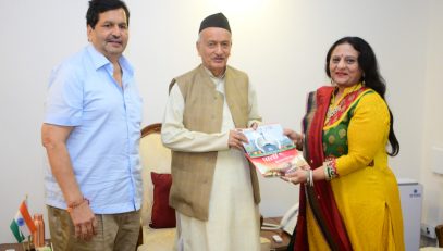 MLA Mangal Prabhat Lodha called on Governor Bhagat Singh Koshyari at Raj Bhavan, Mumbai and exchanged Diwali greetings with the Governor