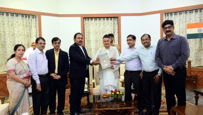 The State Chief Electoral Officer of Maharashtra Baldev Singh today presented the list of elected members to the Legislative Assembly to Governor Bhagat Singh Koshyari at Raj Bhavan, Mumbai