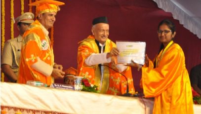 Governor Bhagat Singh Koshyari handed over degrees and certificates of Merit to graduating students at the 34th Annual Convocation of the Mahatma Phule Agricultural University at Rahuri, Dist Ahmednagar