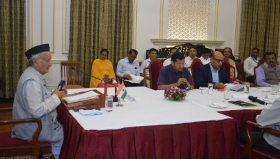 Governor Bhagat Singh Koshyari presided over the meeting on vice chancellors of non agricultural universities on the subject of Integrated University Management System (IUMS) at Raj Bhavan,Mumbai on Thursday. Senior officers from Higher and Technical Education were present