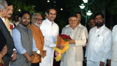 Governor Bhagat Singh Koshyari hosted a reception at Raj Bhavan in Nagpur. CM Uddhav Thackeray, former President Pratibhatai Patil, Chairman of Legislative Council Ramraje Naik-Nimbalkar, Speaker Nana Patole, Leader of the Opposition Devendra Fadnavis and others were present
