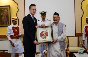 Hungary's Minister for Foreign Relations and Foreign Economic Cooperation Peter Szijjarto met the Governor of Maharashtra Bhagat Singh Koshyari at Raj Bhavan