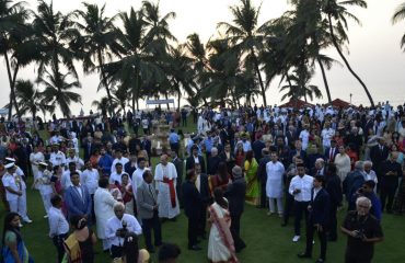 Governor Bhagat Singh Koshyari hosted Republic Day Reception at Raj Bhavan, http://Mumbai.CM Uddhav Thackeray, Rashmi Thackeray, former CM Devendra Fadnavis, former UP Governor Ram Naik, Ministers, captains of Industry, diplomats & invitees were present