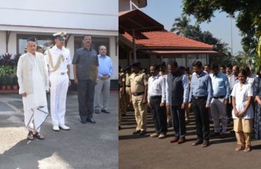 Two minutes silence was observed by Governor Bhagat Singh Koshyari as a mark of respect to the martyrs who laid down their lives for the country at Raj Bhavan, Mumbai. Officers and staff of Raj Bhavan, public works department and police personal were present