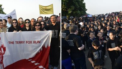 Governor Bhagat Singh Koshyari flagged off the ‘Terry Fox Run For Hope’, at Marine Drive in Mumbai