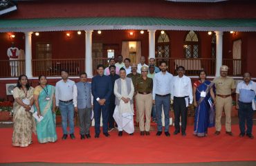 Governor Bhagat Singh Koshyari held a meeting with government officials at Mahabaleshwar and reviewed the progress of various developmental schemes. Chief Executive officer Sanjay Bhagwat, Superintendent of Police Tejaswi Satpute and officials of various department were present