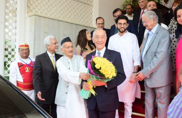 The Portugal President Marcelo Rebelo de Sousa along with a delegation met the Governor of Maharashtra Bhagat Singh Koshyari at Raj Bhavan, Mumbai
