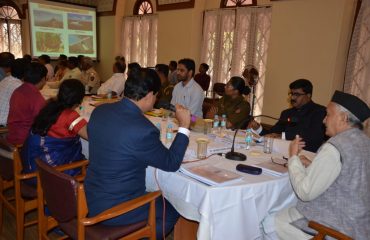 Governor Bhagat Singh Koshyari held a meeting with government officials at Mahabaleshwar and reviewed the progress of various developmental schemes. Chief Executive officer Sanjay Bhagwat, Superintendent of Police Tejaswi Satpute and officials of various department were present
