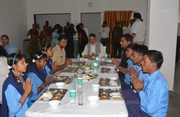 Governor visited Government Secondary Ashram Shala at Navli, tq Nawapur dist Nandurbar.