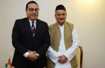 The newly appointed Consul General of the Republic of Indonesia in Mumbai Agus P. Saptono called on the Governor of Maharashtra Bhagat Singh Koshyri at Raj Bhavan in Mumbai