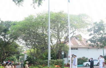 01.05.2020: Governor hoisted the National Flag on Maharashtra Day
