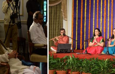 03.08.2020 : Governor witnesses a cultural programme Geet Meghdutam based on Kalidasa’s work Meghdutam at Raj Bhavan, Mumbai
