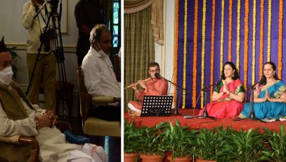 03.08.2020 : Governor witnesses a cultural programme Geet Meghdutam based on Kalidasa’s work Meghdutam at Raj Bhavan, Mumbai