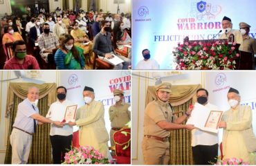 10.09.2020 : Governor felicitated Covid Warriors for their exemplary services