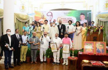 Governor presents 10th Dr Ambedkar Awards at Raj Bhavan