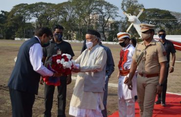 03.02.2021 : राज्यपाल भगत सिंह कोश्यारी यांचे पोलीस परेड ग्राउंड येथे आगमन