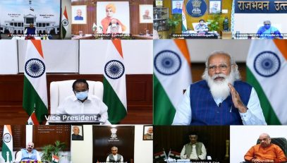 14.04.2021 : Vice President, Prime Minister interacts with Governors on COVID-19 & Vaccination