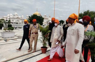 Governor visited the Takht Sachkhand Shri Abichalnagar Sahib Gurudwara in Nanded