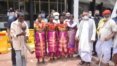 09.08.2021:  Governor attended the programme organized on the occasion of World Tribal Day at Vidhan Bhavan, Mumbai