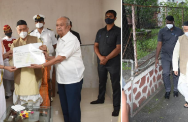 16.09.2021 : Governor visited the Vedacharya Shri Ghaisas Guruji Vedpathshala in Pune