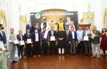 Governor Koshyari presents Global India Business Forum Business Excellence and Achievers Awards