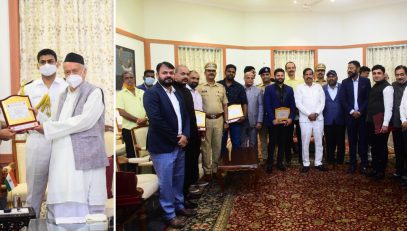 09.10.2021: Governor felicitates Corona Warriors from Navi Mumbai and Thane