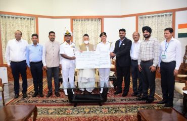 Naval Dockyard Cooperative Bank donates to CM Relief Fund