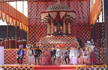 06.12.2021 : President of India Ram Nath Kovind accompanied by Smt. Savita Kovind visited the historic fort Raigad. Maharashtra Governor Bhagat Singh Koshyari was also present.