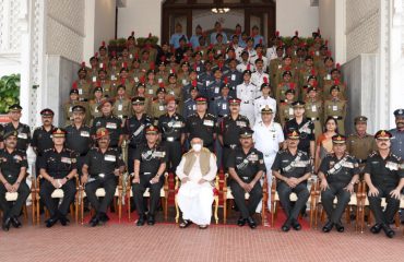 02.02.2022: Governor felicitates State NCC for winning PM Banner