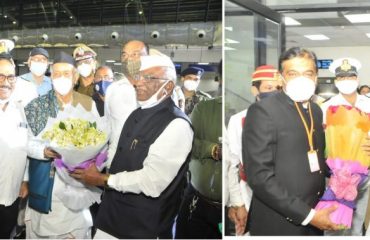 03.02.2022: Governor arrived in Aurangabad on a 3 - day visit to Aurangabad, Buldhana and Amravati Districts