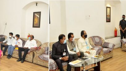 Governor presided over the meeting with senior officers in Aurangabad