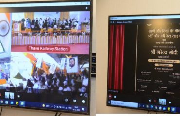 PM dedicated to the nation the 5th and 6th New Suburban Railway Lines between Thane and Diva through video conference