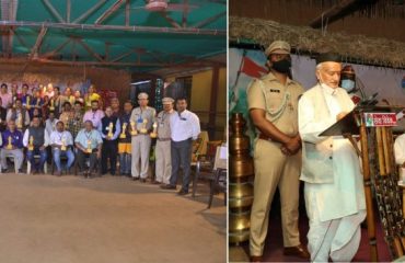 Governor felicitated Bamboo Sevaks from across Maharashtra at Bhalivali, Dist Palghar