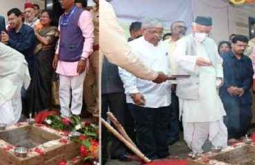 03.04.2022: Governor performed the Bhumipujan of 'Swanand Seva Sadan'