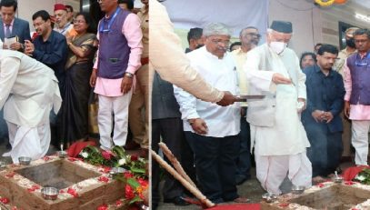 03.04.2022: Governor performed the Bhumipujan of 'Swanand Seva Sadan'